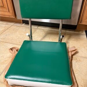 Green Vinyl Chair, Retro Stadium Seat